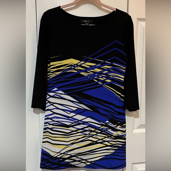 Style & co. Purchased at Macy’s. Size Medium. Tunic multi color/black. - Picture 1 of 6